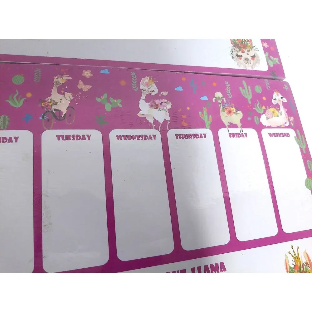 Myxx Live Love Llama Weekly Notepad Calendar Reminder